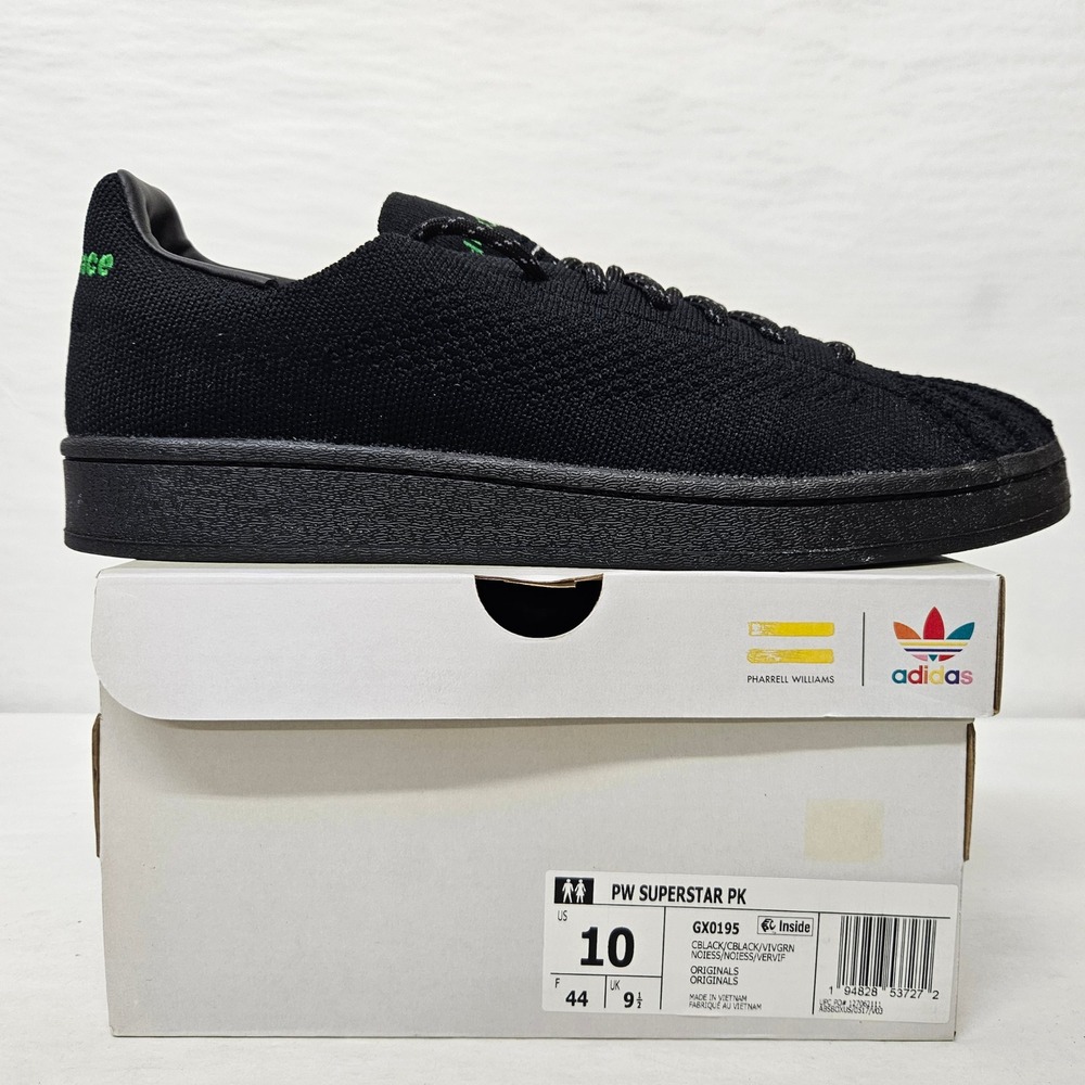 Adidas Superstar PK Pharrell Williams Humanrace GX0195 Black Green Men Size 10